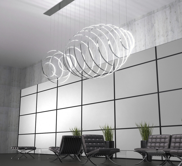 Installation de luminaires Zava, offrant un éclairage haut de gamme et personnalisé, distribuée par Connectiled.